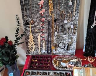 Costume jewelry pins , necklaces