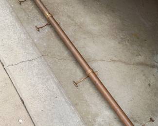 72" brass foot rail / bar