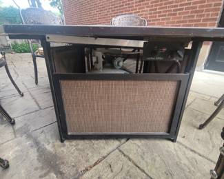 7 PIECE PATIO FIRE PIT SET WITH PROPANE TABLE