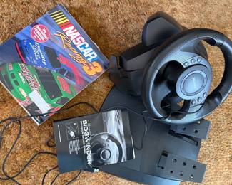 vintage Microsoft SideWinder Precision Racing Wheel