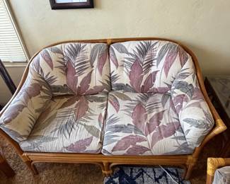 vintage loveseat rattan sofa