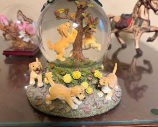 Lenox "A Golden Autumn" water globe from 2003