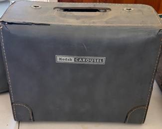 vintage Kodak Carousel 700 35mm slide projector with a circular tray