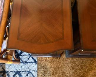 The Chairside Table with Power has a cETLus-listed power strip mounted on the back with 2 outlets and 2 USB ports.