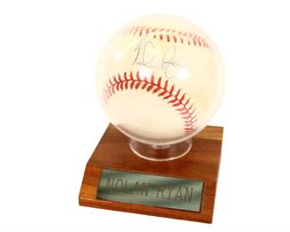Nolan Ryan Signed Baseball in Mount