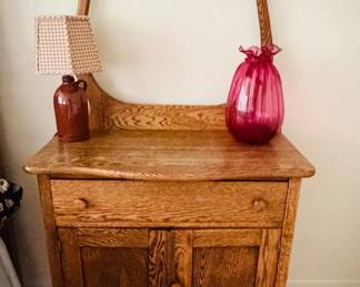 VINTAGE OAK DRY SINK