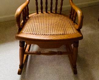 CHILDS CANE SEAT ROCKER
