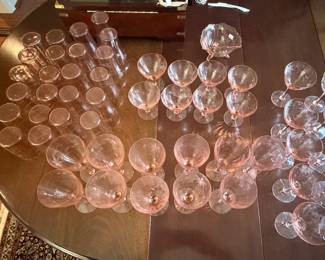 VINTAGE DEPRESSION PINK GLASSWARE