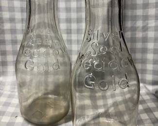 Vintage milk bottles