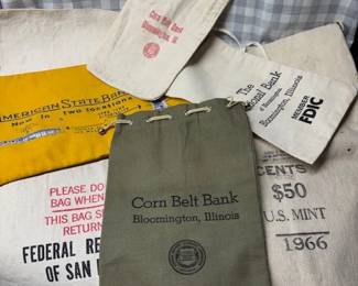 Bank bags, local advertising