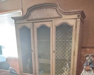 Whitewashed China Hutch