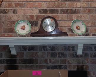 Clock and decorative plates