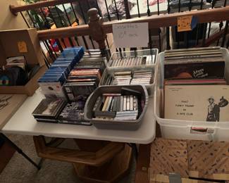 LPs, 45s, DVDs, BluRays, CDs, Cassettes, and more