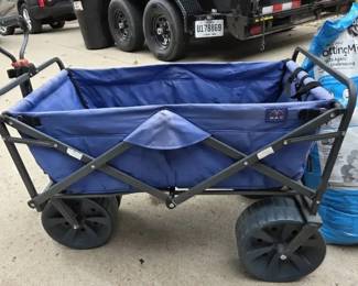 Mac Sports Folding Utility Wagon with Lawn Garden Supplies