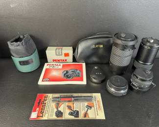 Pentax PZ1P 35mm SLR Camera w Sigma, Kalimar Lenses, Teleconverter Accessories