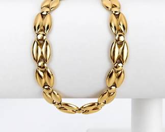 Designer 14K Italian Yellow Gold Link Bracelet