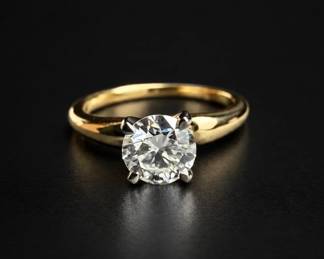 Classic Diamond Solitaire 14K Gold Ring