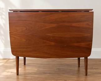 Vintage MidCentury Modern Walnut DropLeaf Dining Table Classic