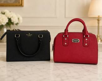 Kate Spade New York Black Satchel Michael Kors Red Crossbody Handbag