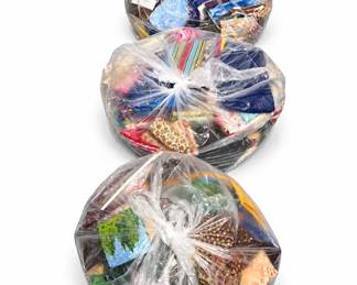 Mystery Lot Three Large Bags of Assorted Quilting Craft Fabric