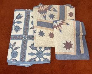Perfect Fit JCPenney Star Quilt Bedding Set with 2 Quilts 2 King Shams