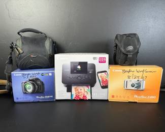 Canon PowerShot A460, SELPHY CP900 Photo Printer PowerShot SX40 HS Camera Lot
