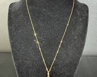 Xima 14K Gold Dove Pendant Necklace 2.85g