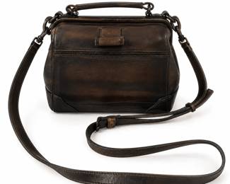 Frye VintageStyle Distressed Leather Doctor Bag Crossbody Handbag