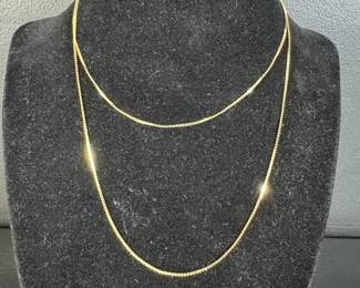 14K Gold 30 Serpentine Chain Necklace 3.65g