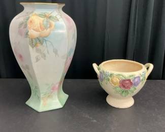 06 Bernardaud Co. Limoges Vase Roseville Rozane Bowl