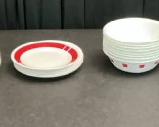 Corelle Urban Red Bandhani Dish Set