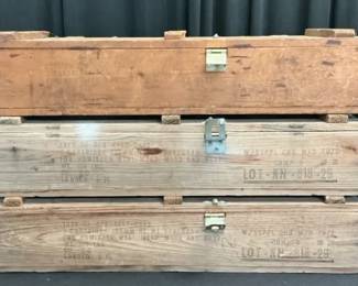 US Military 105mm Howitzer Ammo Crates