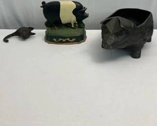 Pig Cast Iron Hook, Door Stop Grill