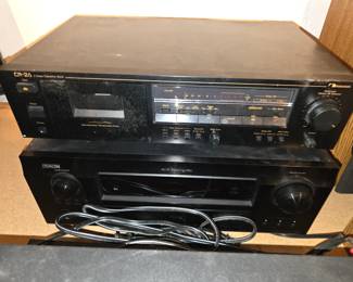 Nakamichi CR-2A 2-Head Cassette Deck and Denon AVR-989 receiver