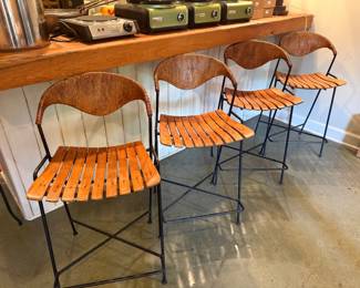 Umanoff wrought iron stools