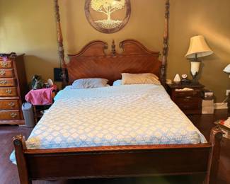 Sleep number bed with lights and heat and separate controls for each side