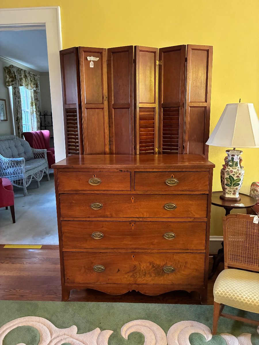 Period cherry chest 2 over 3