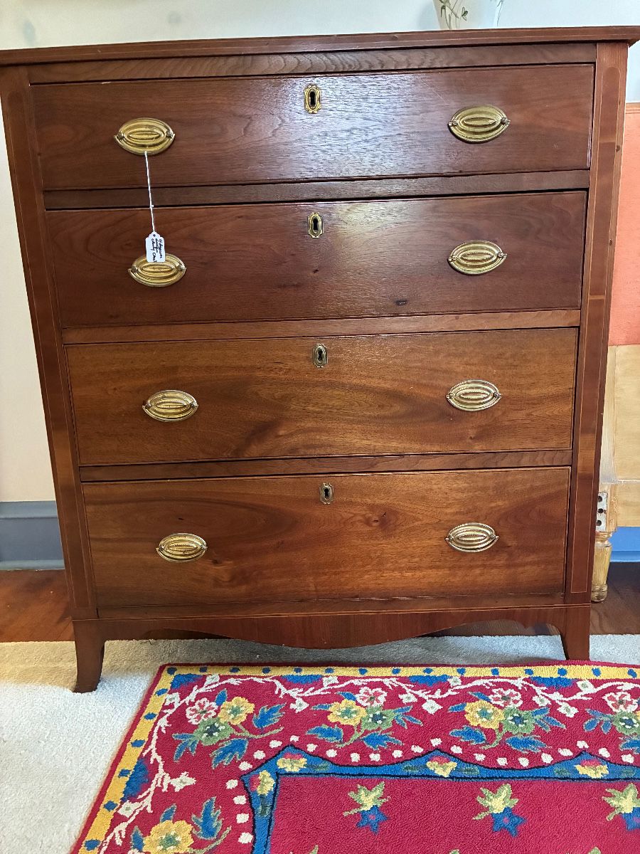 Period inlaid 5 drawer chest