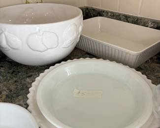 Group of white ovenware