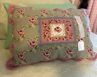 Needlepoint pillow