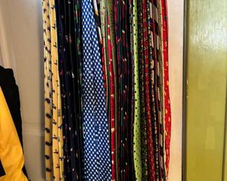 Group of large selection  silk ties