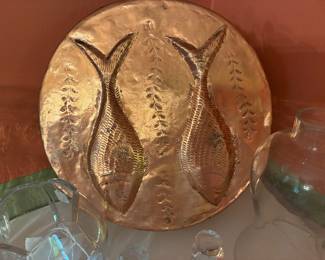 Wonderful fish motif brass