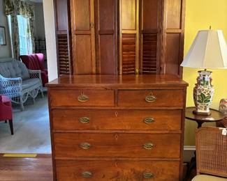 Period cherry chest 2 over 3