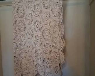 Vintage Hand Crocheted Bed Spread