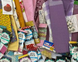 Vintage Sewing Notions And Fabrics