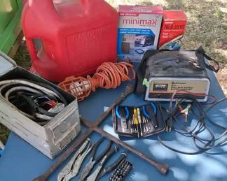 Schumacher Battery Charger, Jumper Cables Assorted Automotive Tools