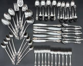 Oneida Brahms Stainless Steel Flatware Serving Utensils 56 Pc