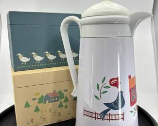 Vintage Recipe Boxes, And Thermos