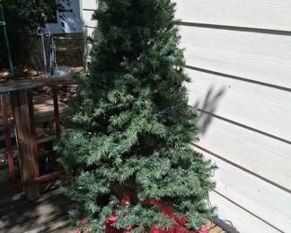 6 PreLit Artificial Christmas Tree with Stand Tree Skirt