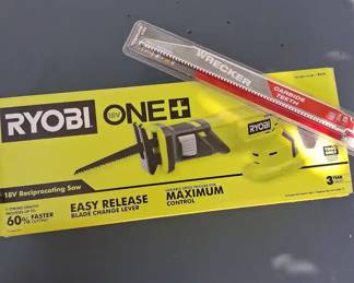 Ryobi One 18v Reciprocating Saw And Milwaukee 12in Carbide Replacemen Blade New In Box